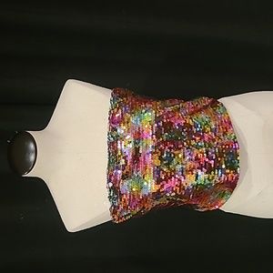 Wild fable sequined tube top